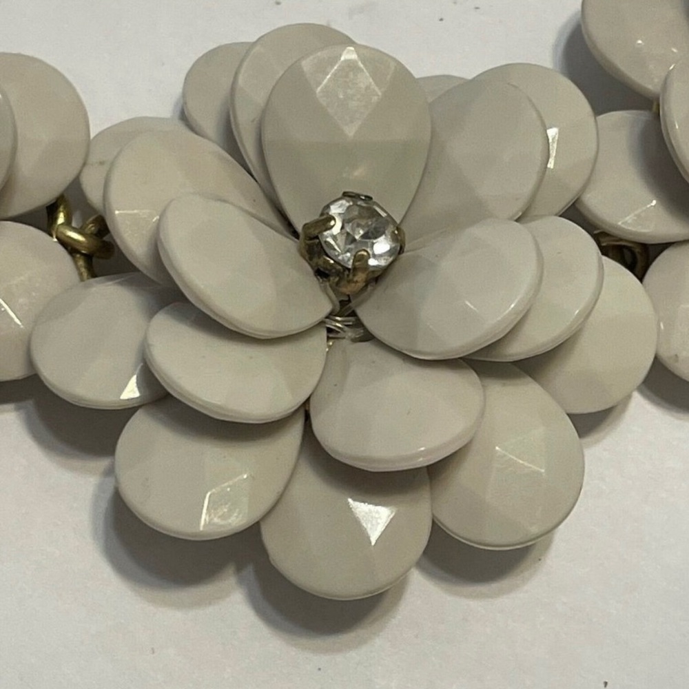 J Crew Floral Rhinestone Necklace - Picture 3 of 6